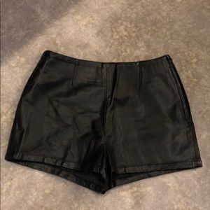 Faux Leather Shorts